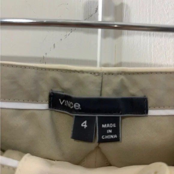 VINCE Double Pleated Cropped trouser pant medium rise - Picture 7 of 12